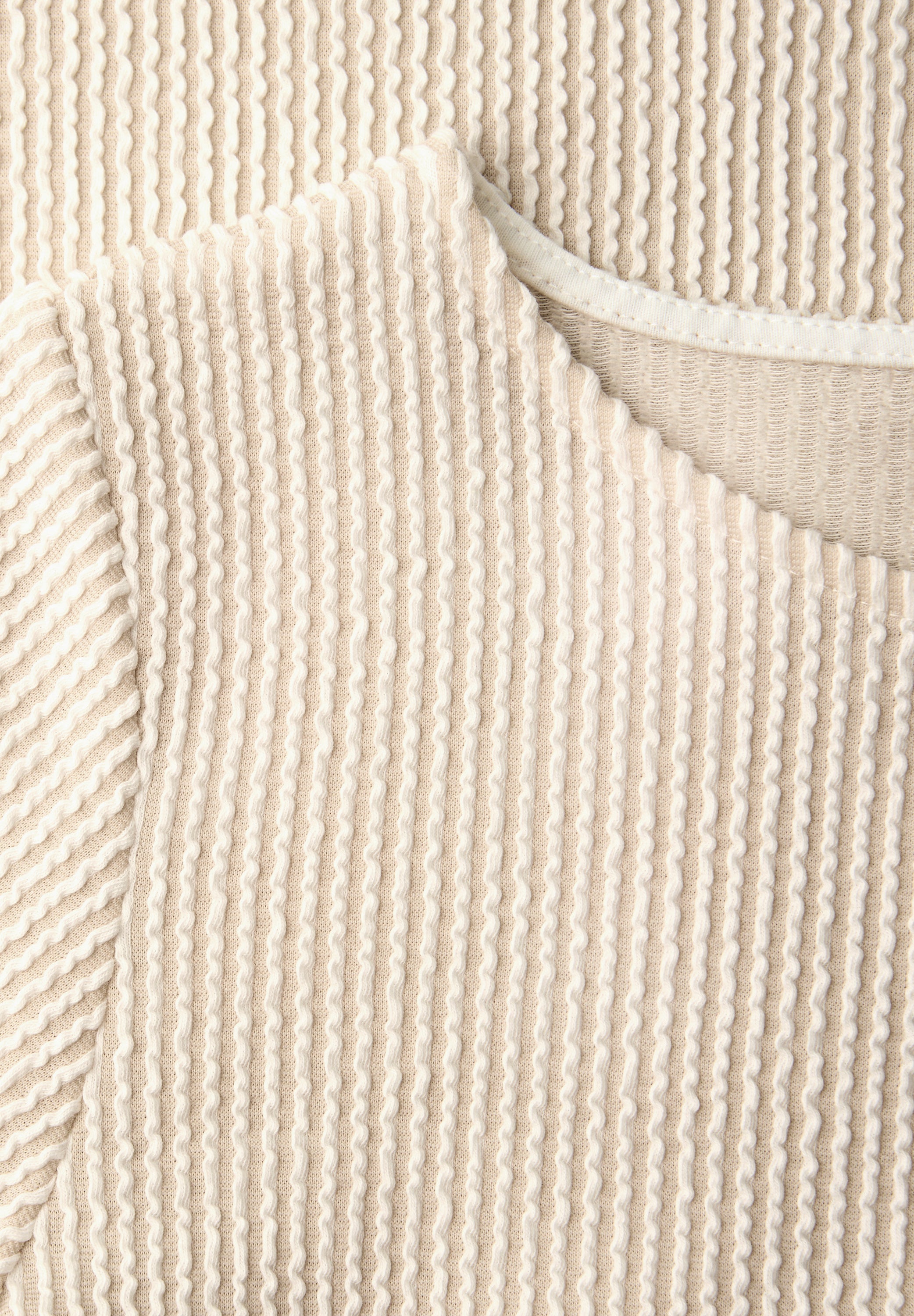 Kurzarm Shirt mit Strukturstreifen