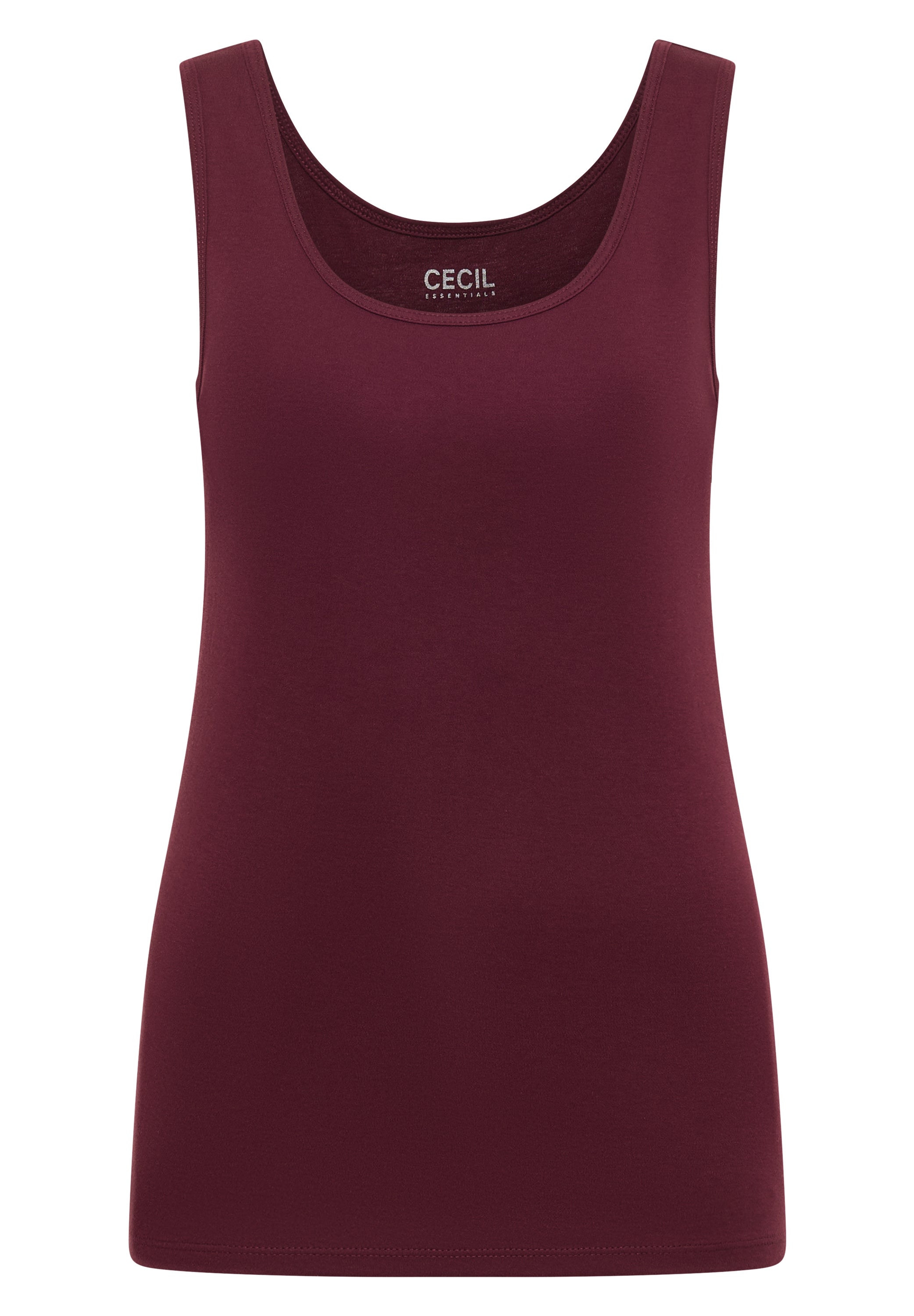 Basic Top mit Rundhals aus Baumwolle