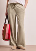 High Waist Wide Leg Hose Crinkle Crash von Street One