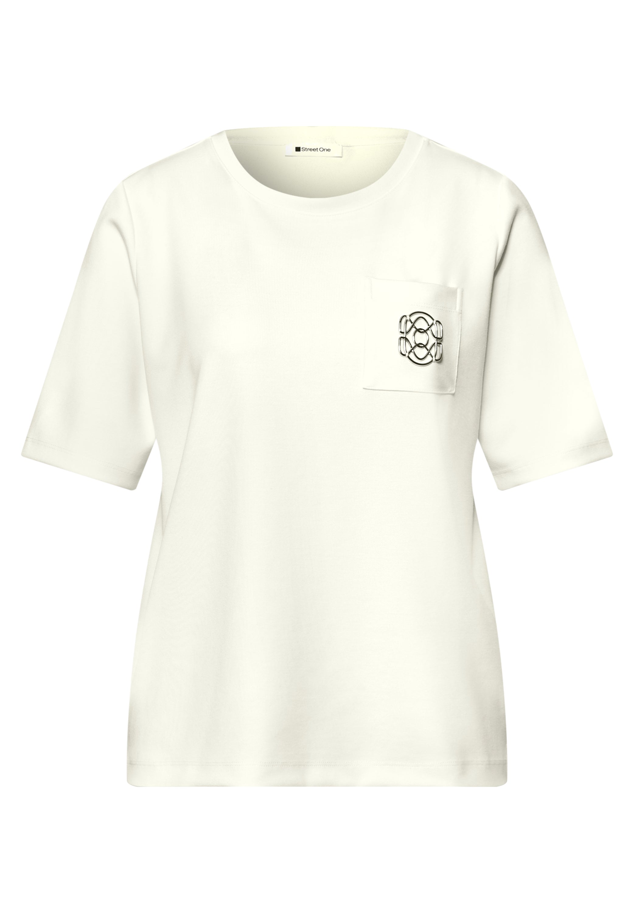 T-Shirt mit Rundhals und Deko-Detail