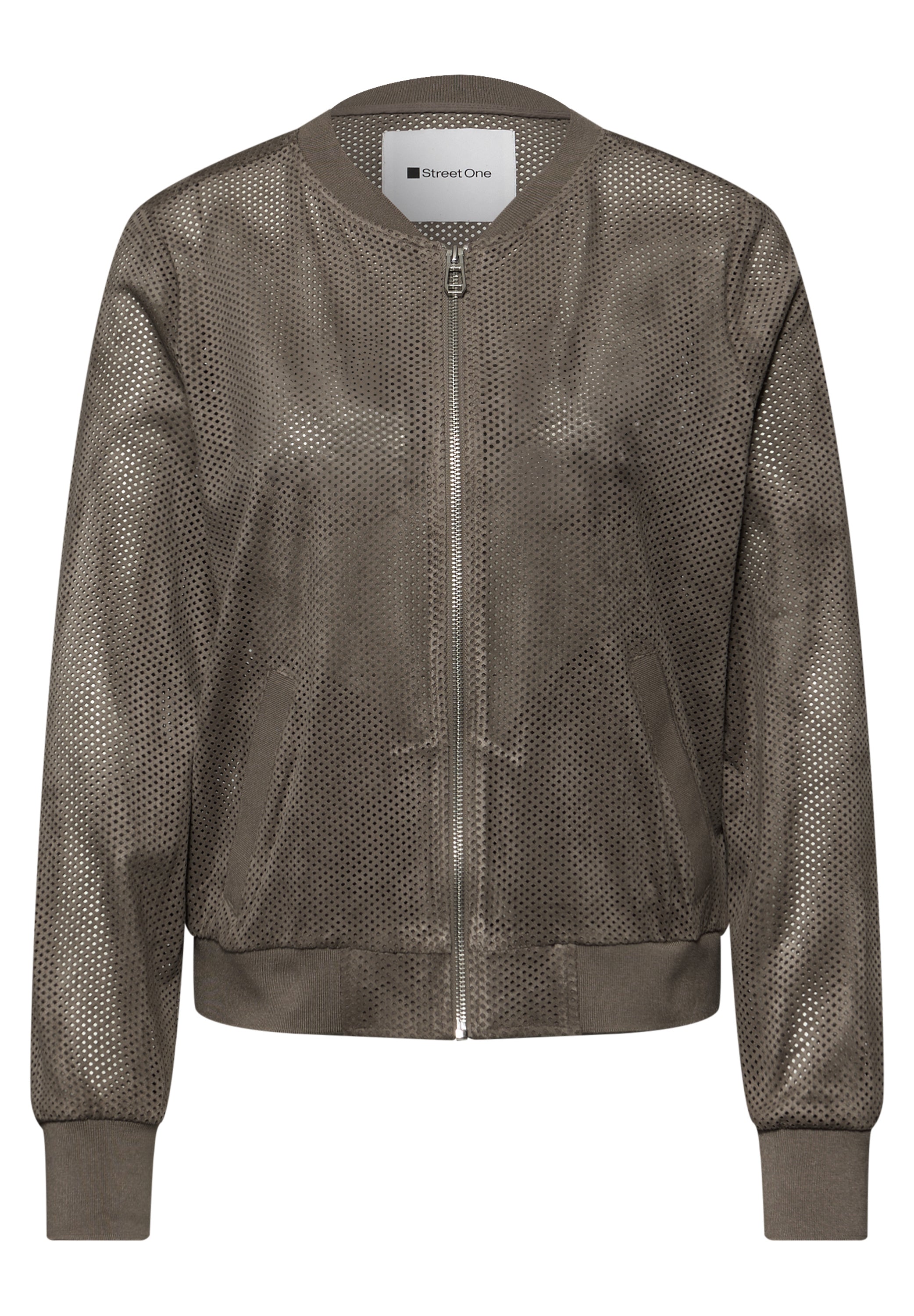 Blouson aus Velours Mesh mit Zipper