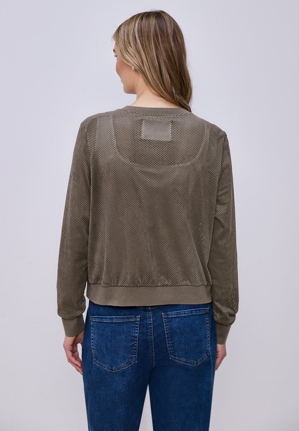 Blouson aus Velours Mesh mit Zipper
