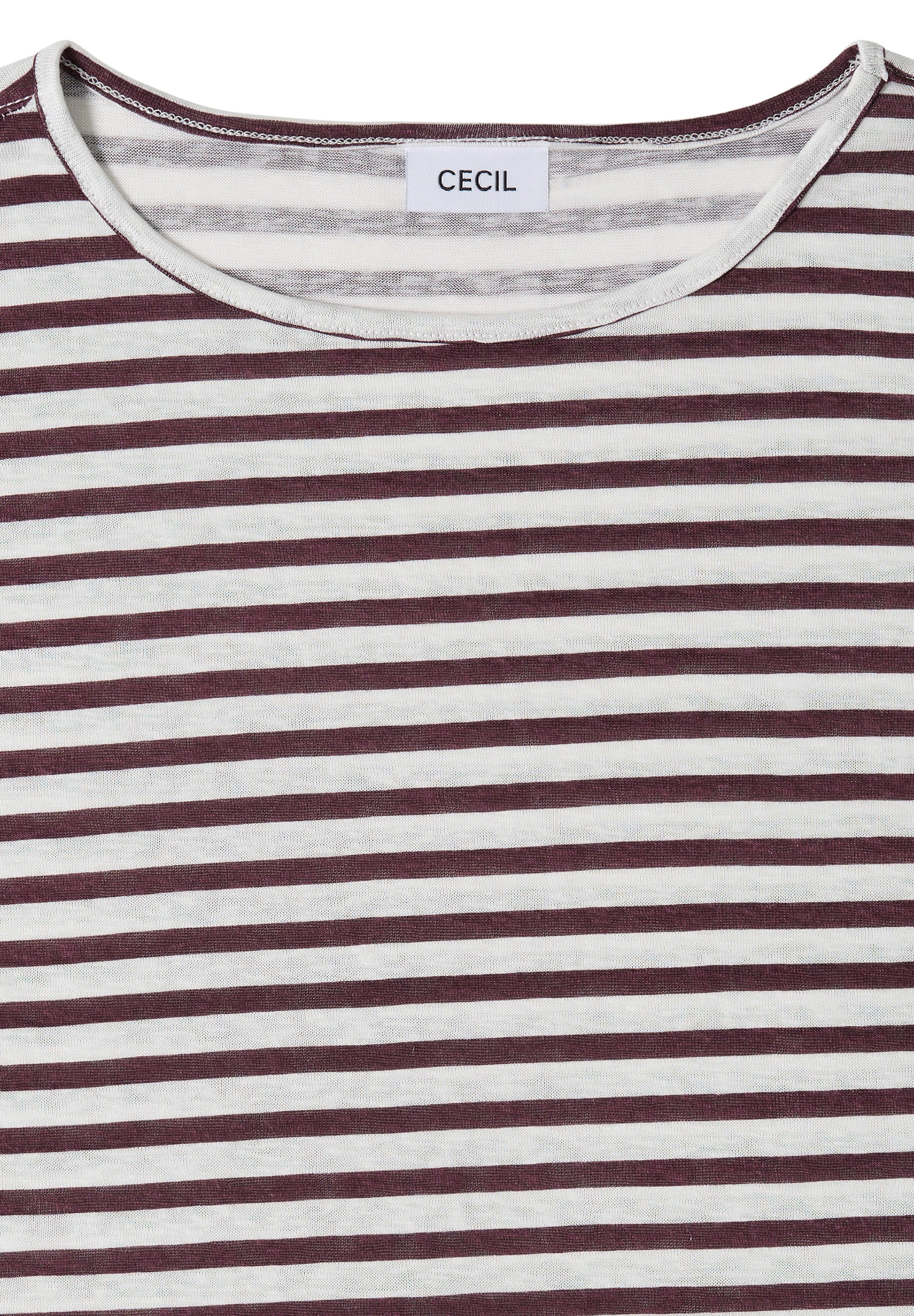 T-Shirt mit Boatneck und Streifen