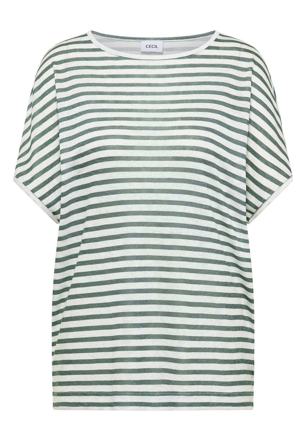T-Shirt mit Boatneck und Streifen
