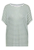 T-Shirt mit Boatneck und Streifen