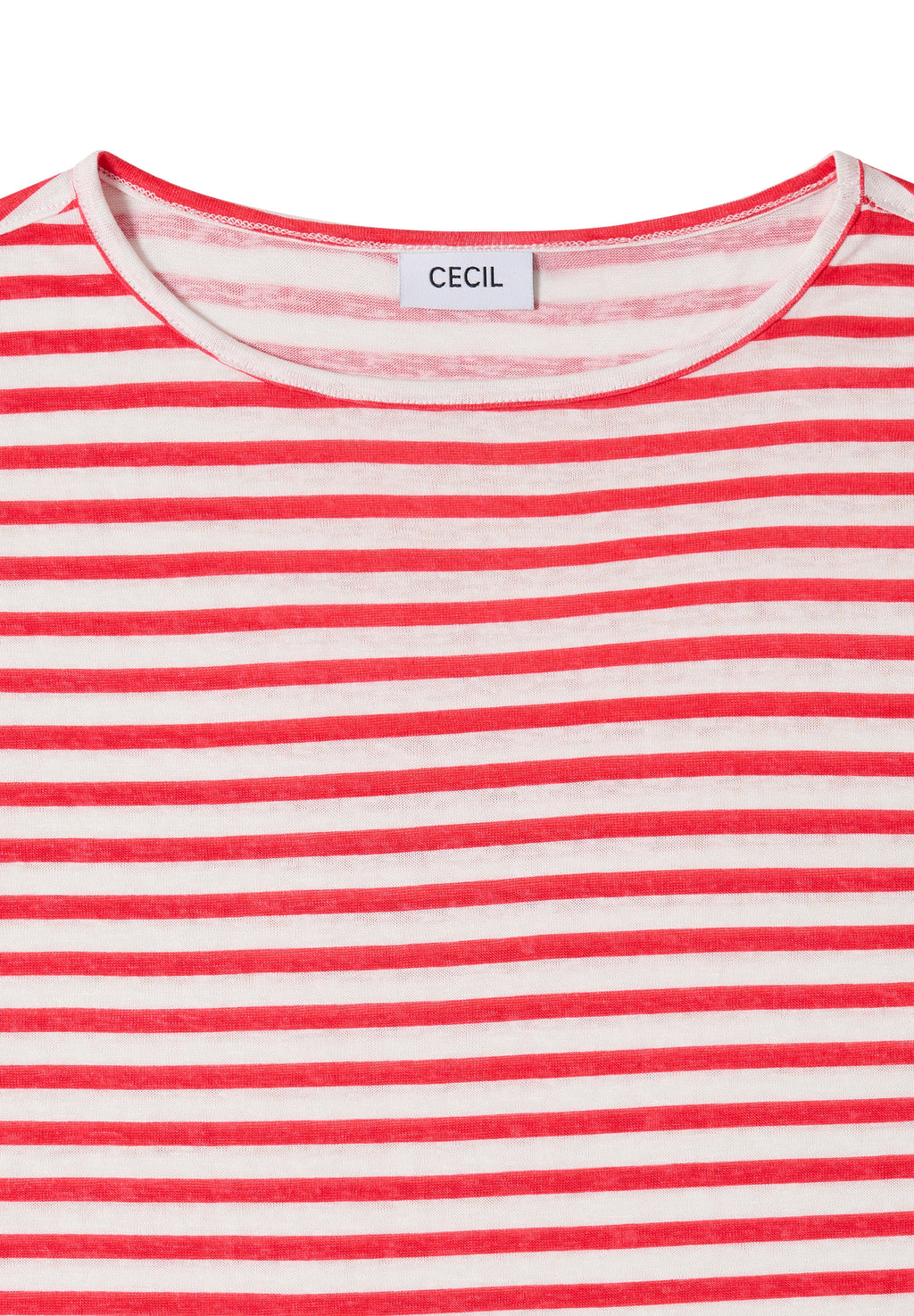 T-Shirt mit Boatneck und Streifen