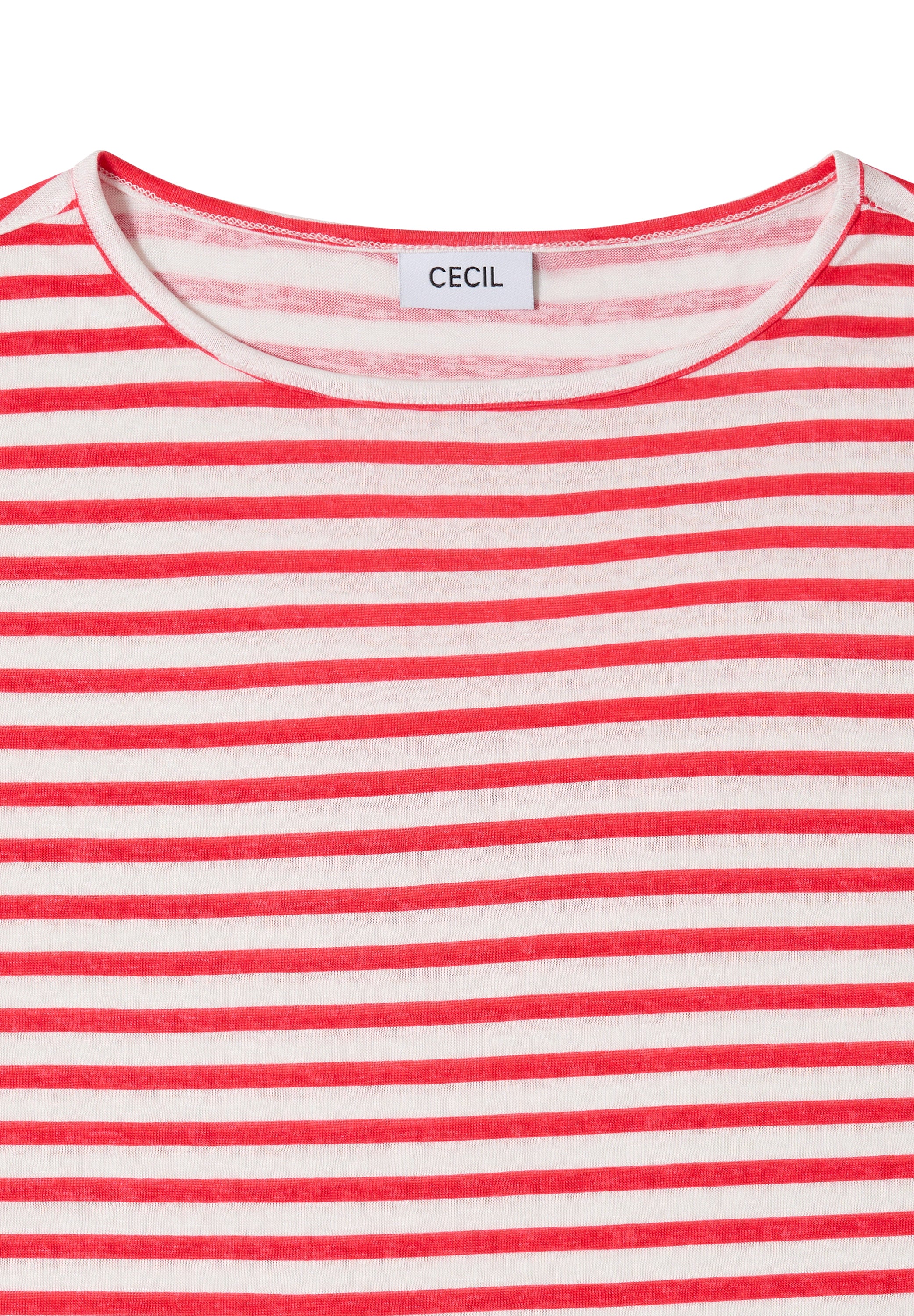 T-Shirt mit Boatneck und Streifen