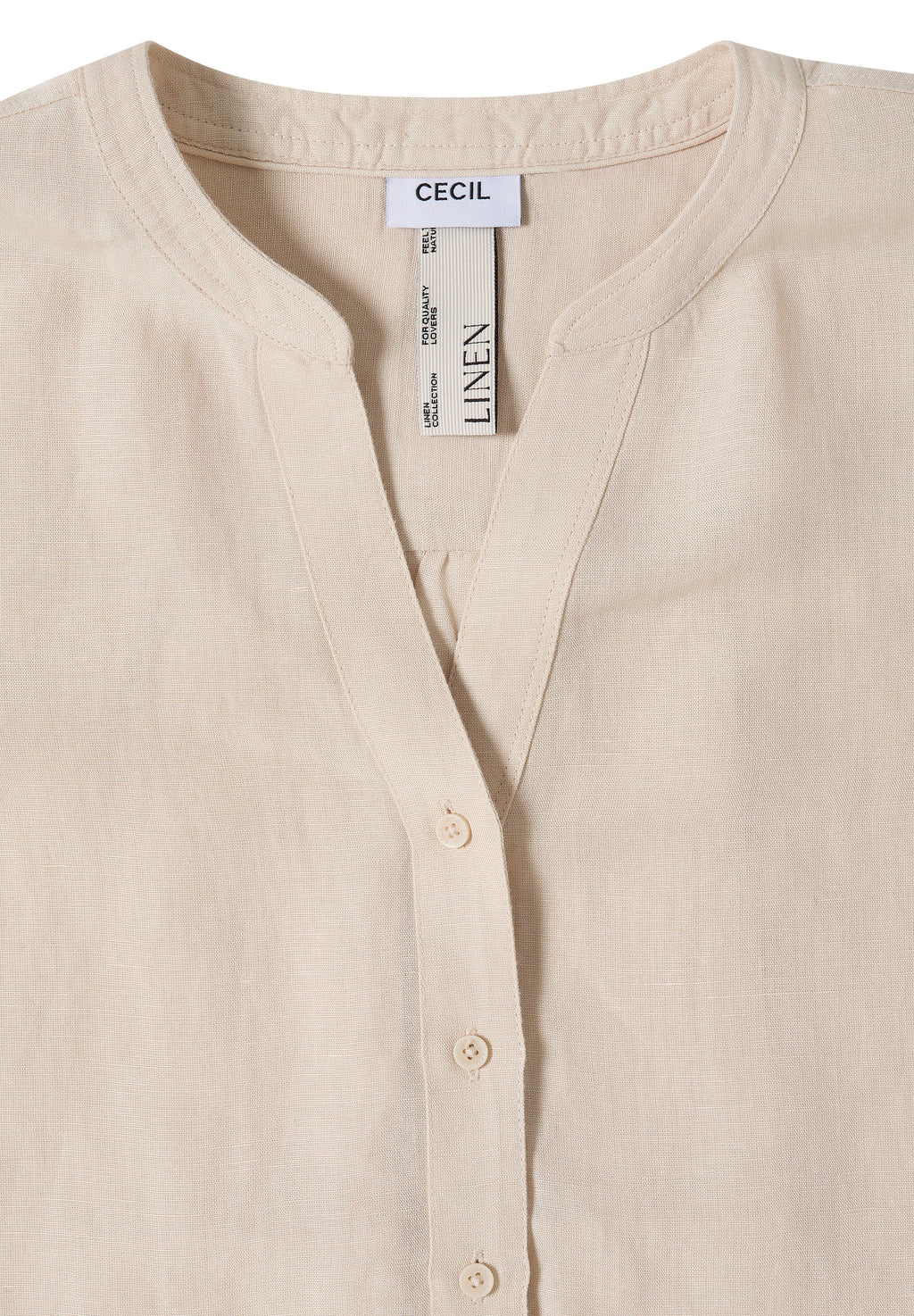 3/4-Arm Bluse aus Leinenmix