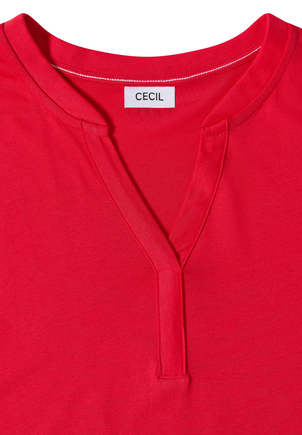Shirt mit Split Neck im Tunika-Look