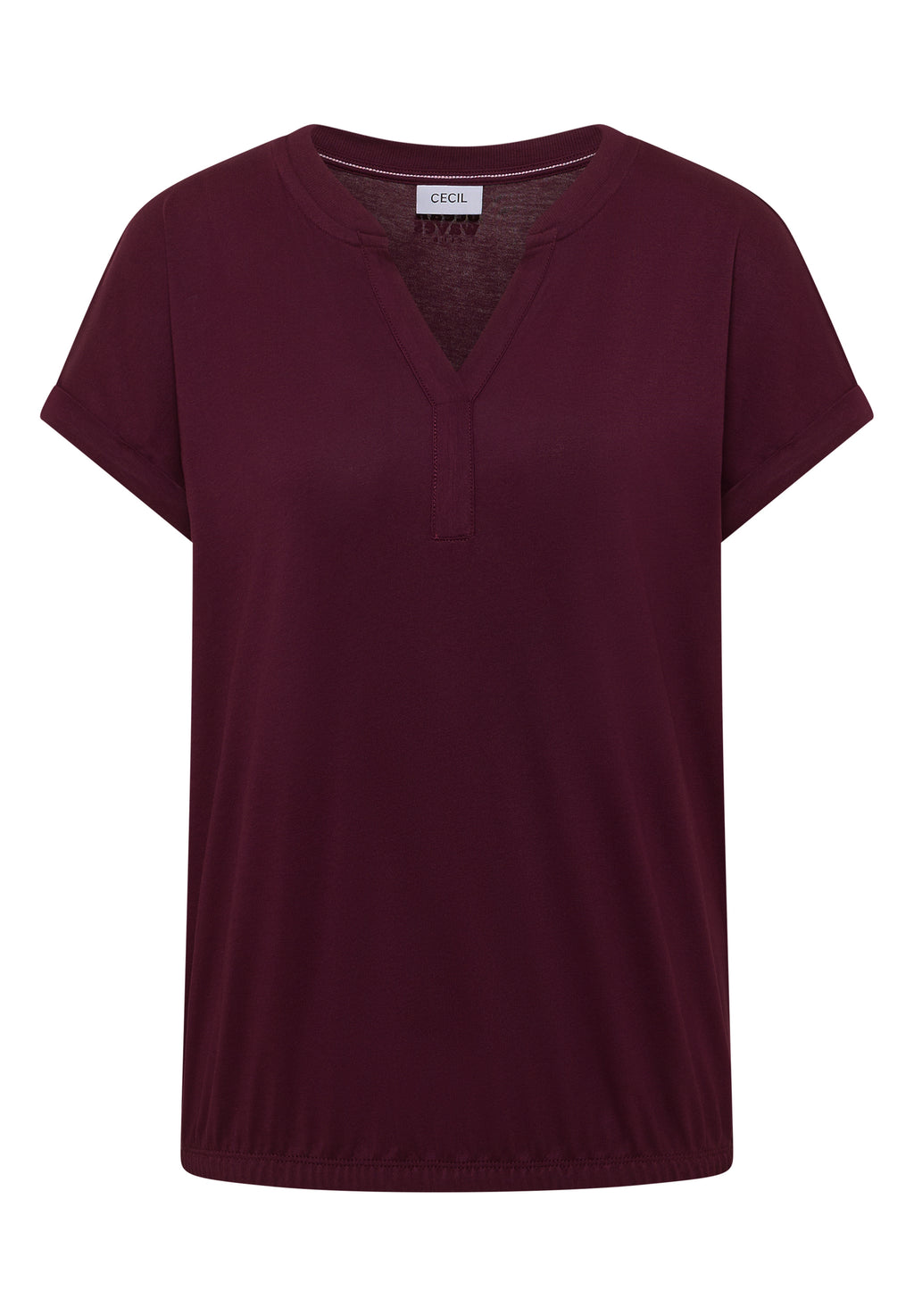 Shirt mit Split Neck im Tunika-Look