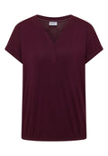 Shirt mit Split Neck im Tunika-Look