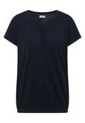Shirt mit Split Neck im Tunika-Look