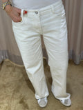 Wide-Leg-Jeans Joly in Offwhite von Houy Mode