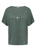 Dropped Shoulder Shirt in Leinen-Optik