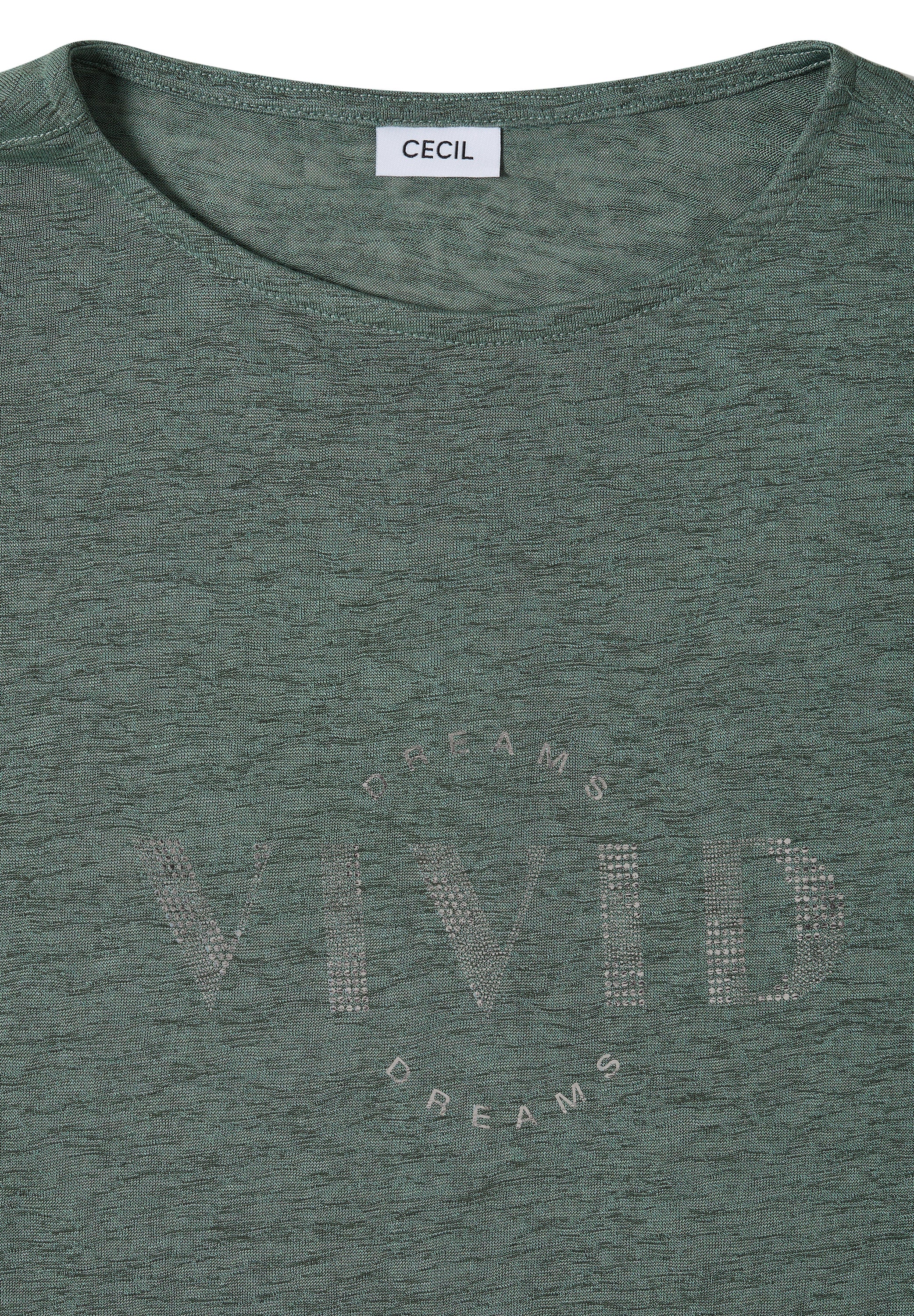 Dropped Shoulder Shirt in Leinen-Optik