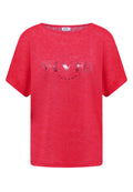 Dropped Shoulder Shirt in Leinen-Optik