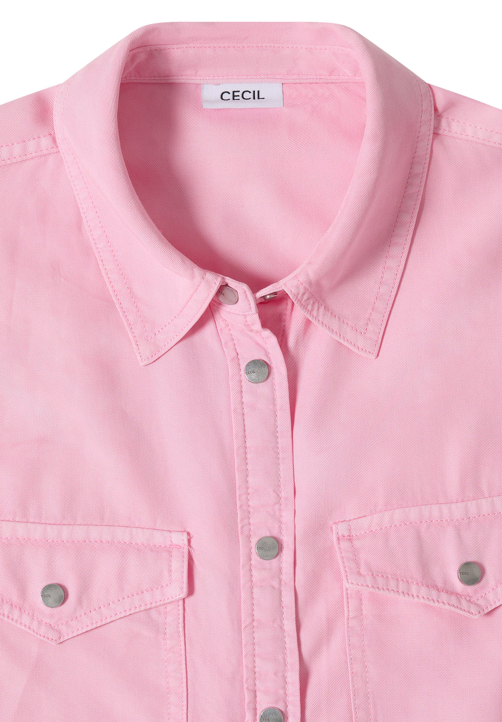 Bluse mit Hemdkragen und Turn-Up