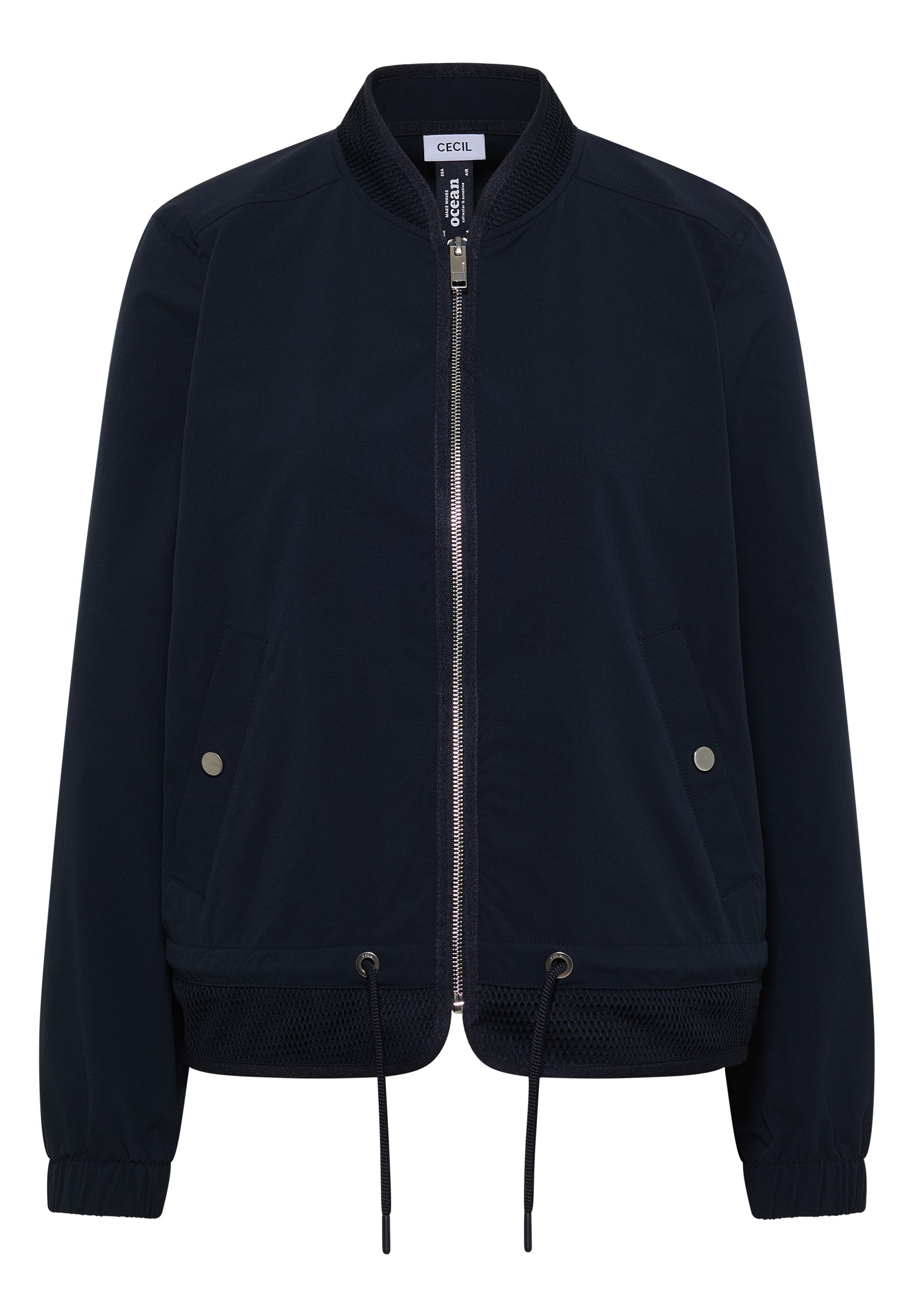 Blouson mit Tunnelzug und Mesh-Details