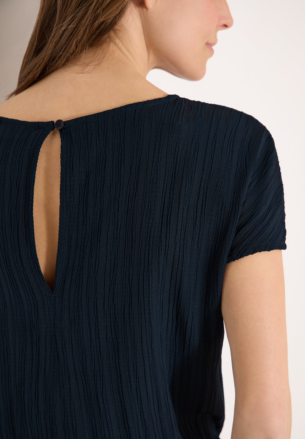 Straight Leg Jumpsuit mit Struktur