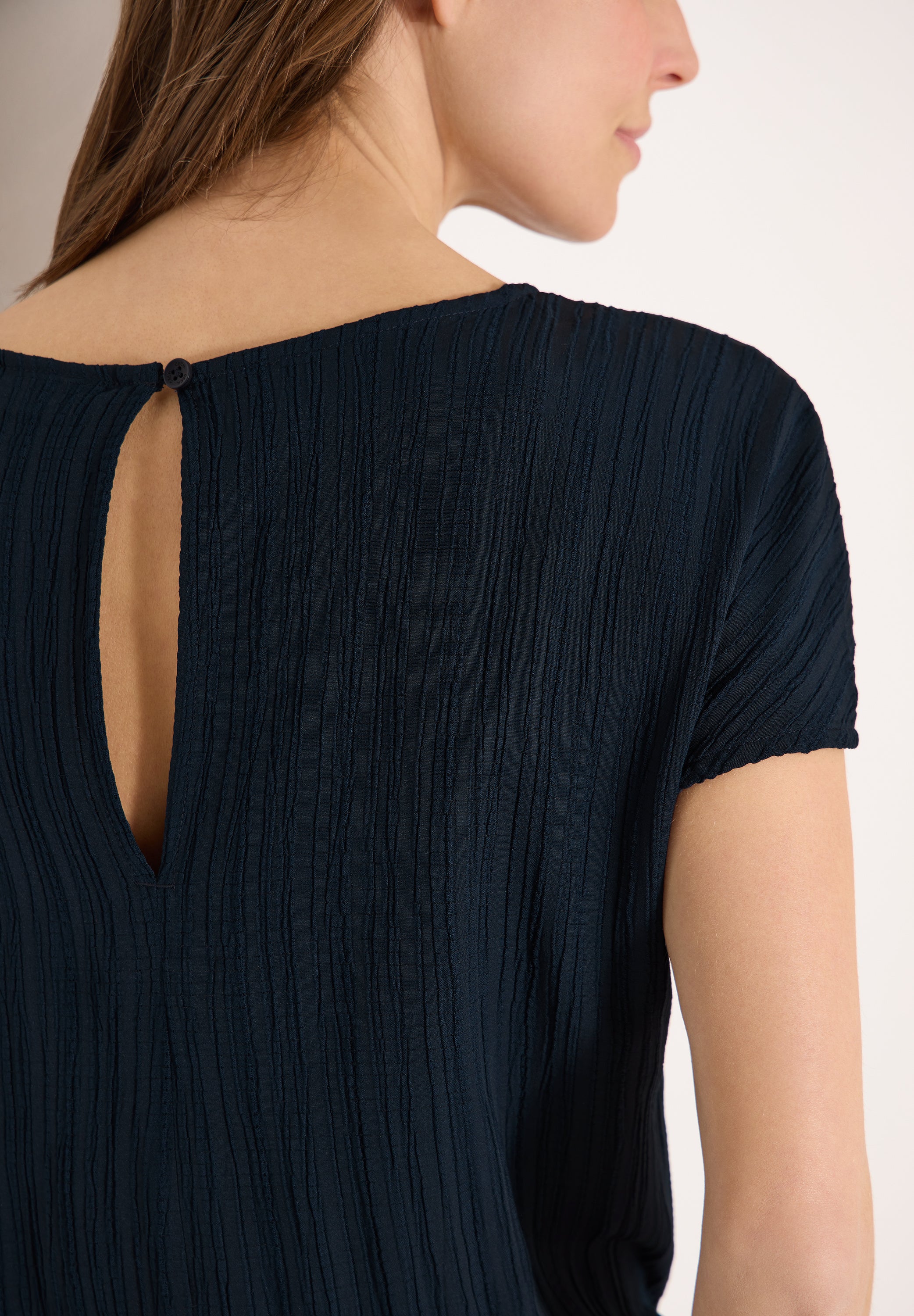 Straight Leg Jumpsuit mit Struktur