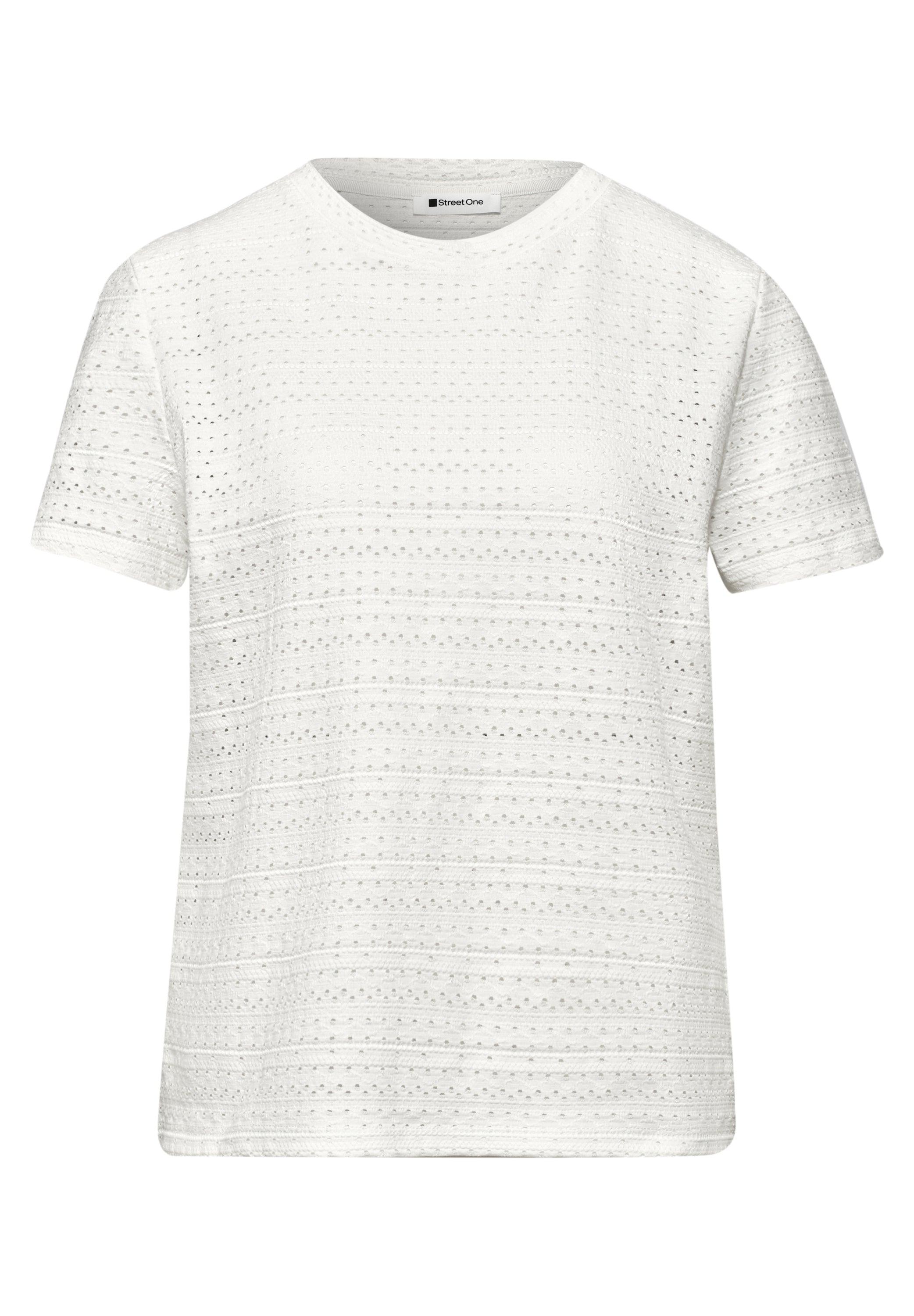 Kurzarm Shirt mit Rundhals aus Spitze