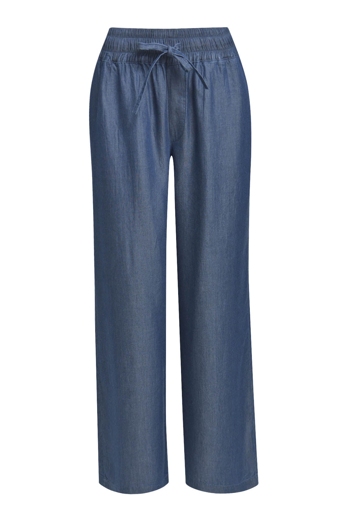 wideleg pants w elastic wb + pockets