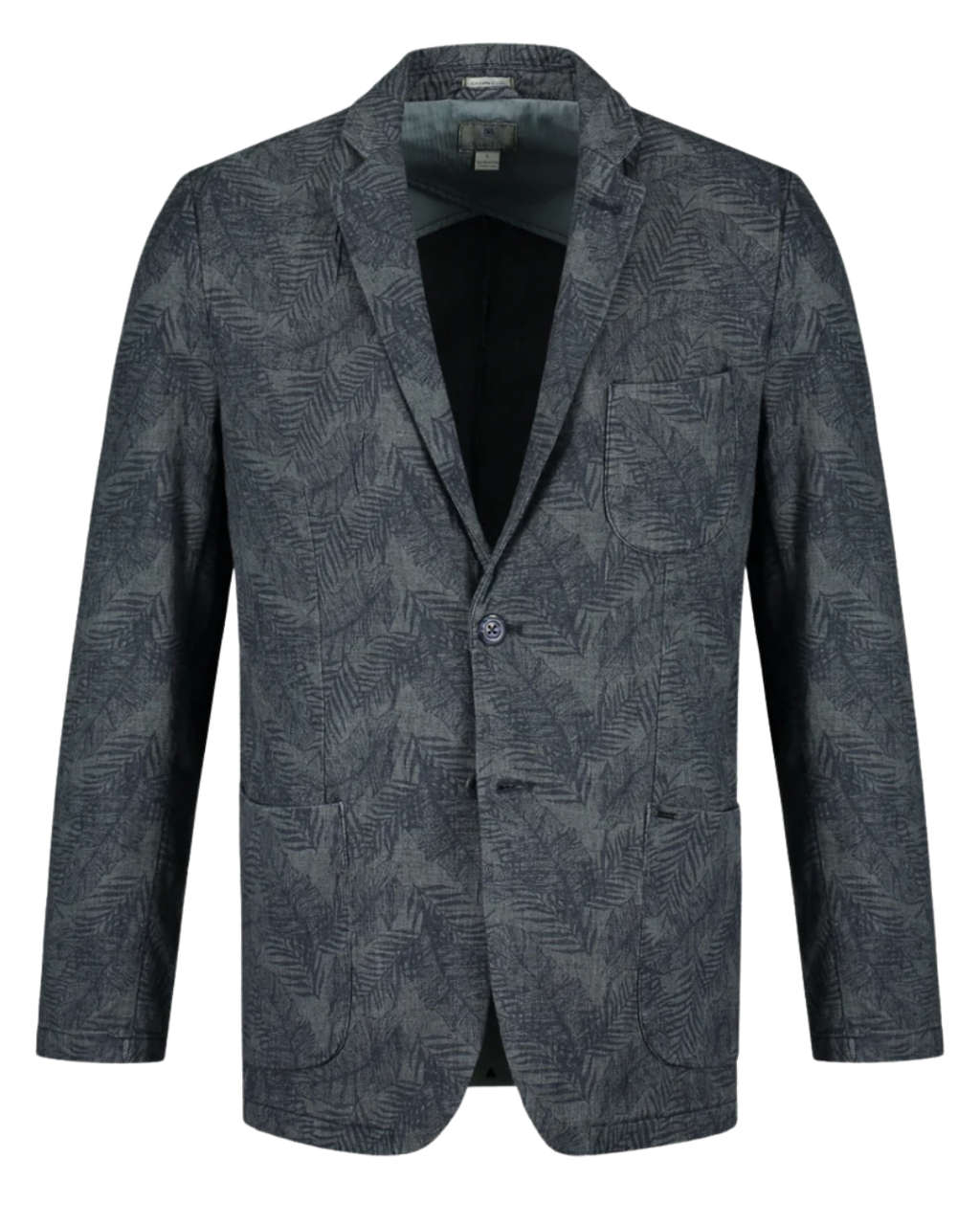 Worker Blazer Linen Chambray Open Leaves