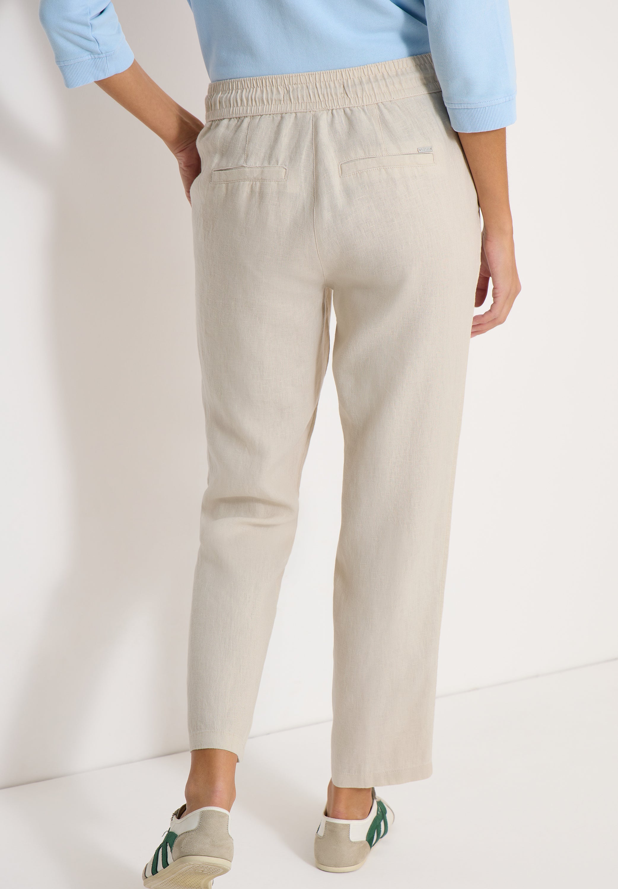 Slim Leg Hose im Causal Fit aus Leinen