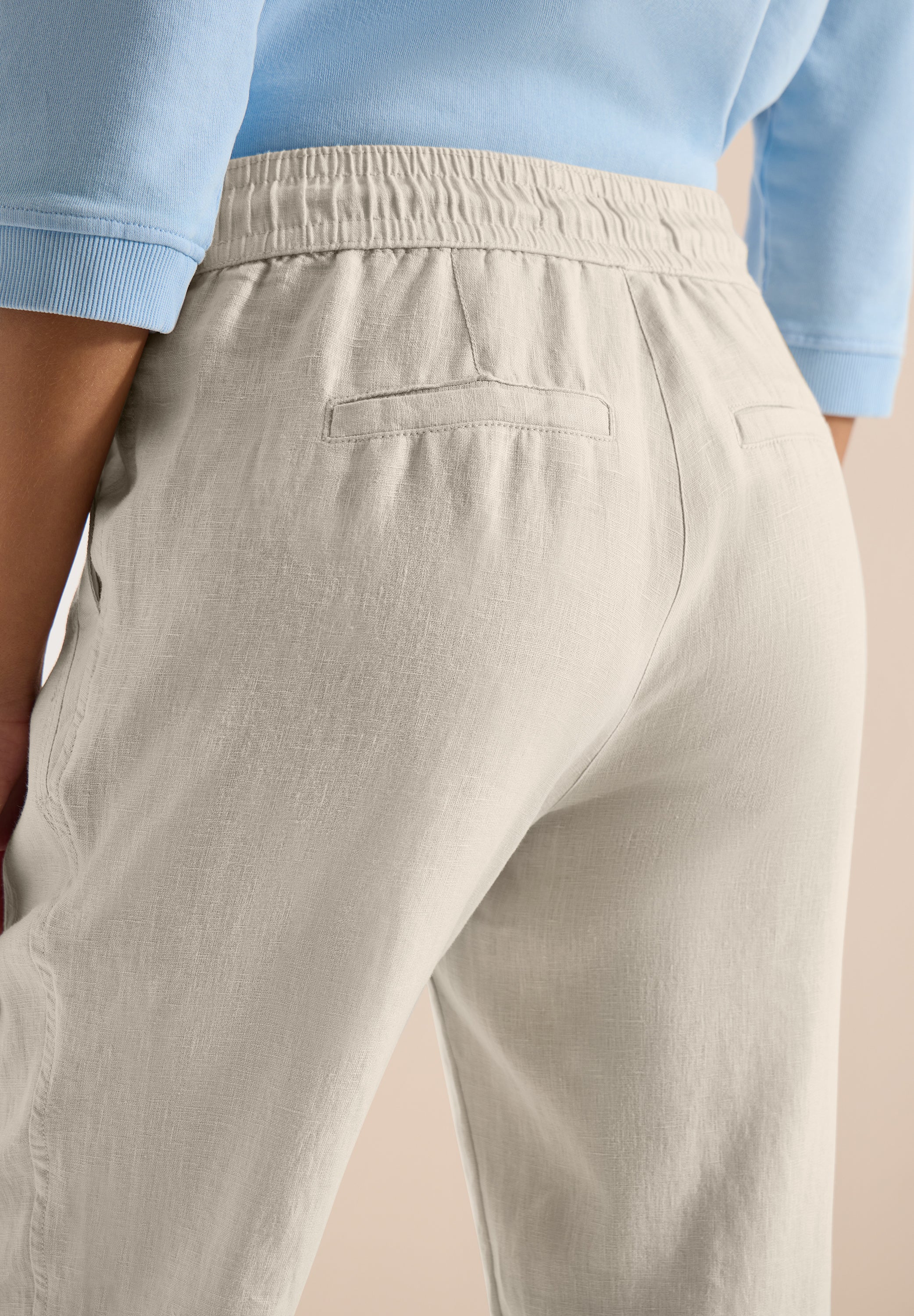 Slim Leg Hose im Causal Fit aus Leinen