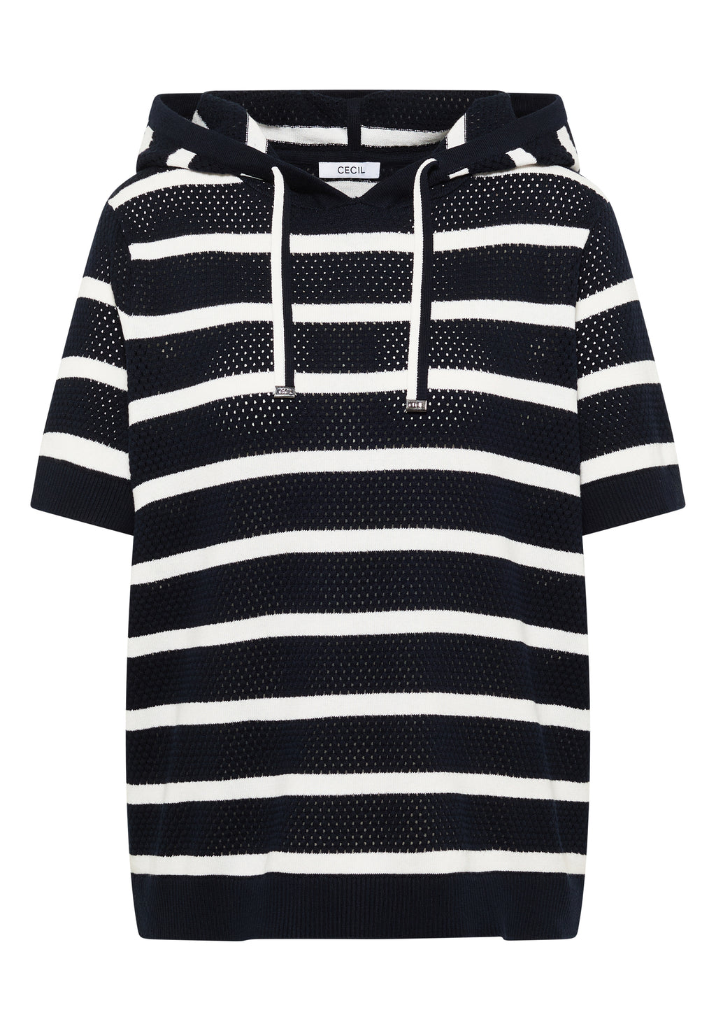 Kurzarm Pullover mit Kapuze