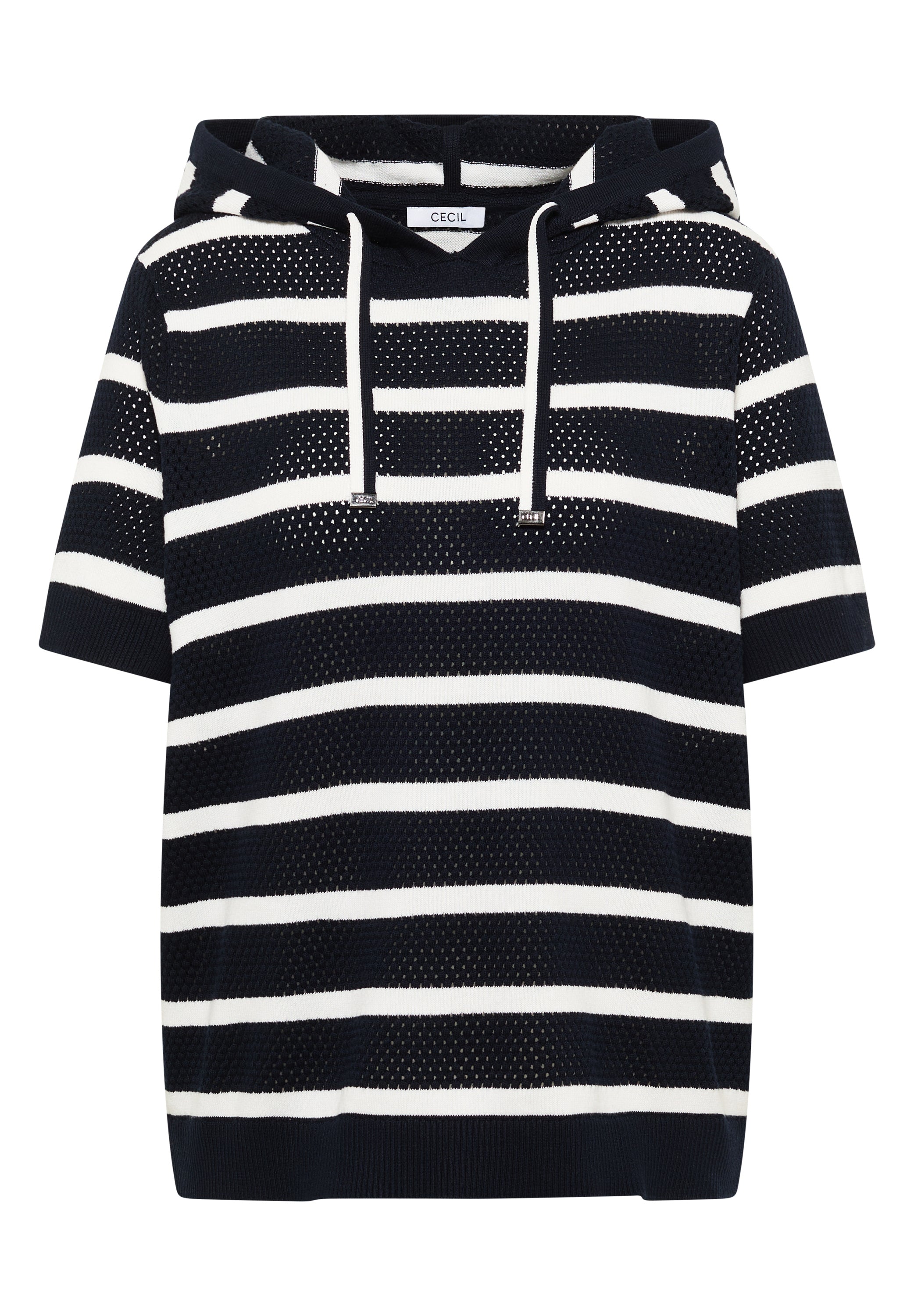 Kurzarm Pullover mit Kapuze