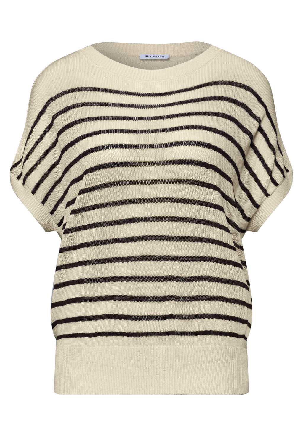 Pullover mit Boatneck und Streifen