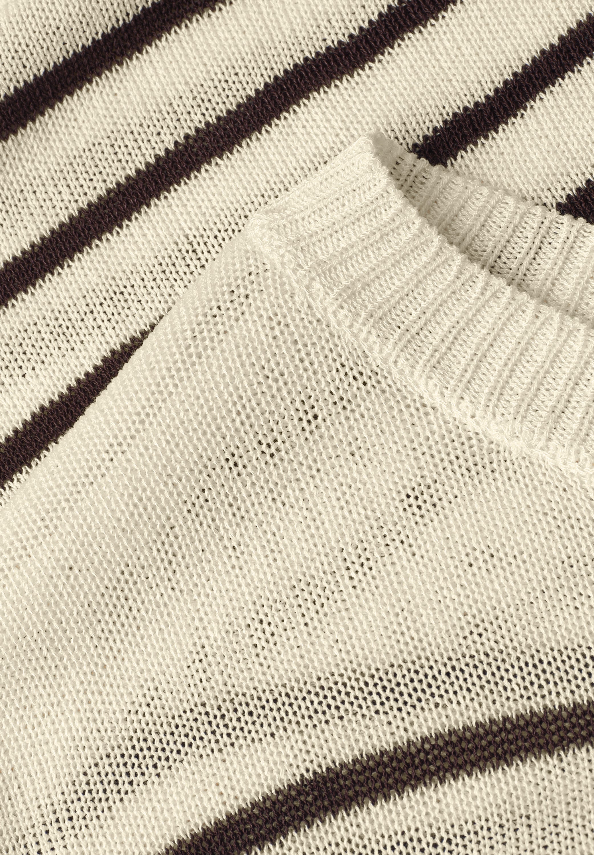 Pullover mit Boatneck und Streifen