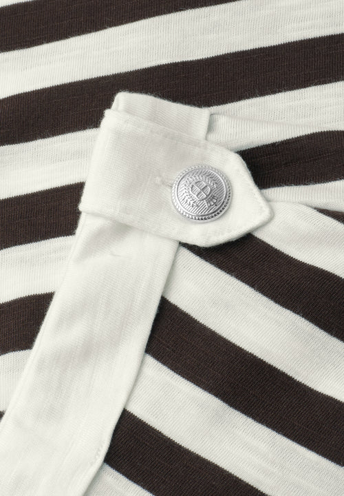 T-Shirt mit Rundhals und Knopfdetail
