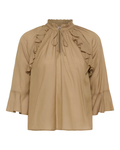 Bluse Flora mit Stehkragen und Bindeband von Kaffe