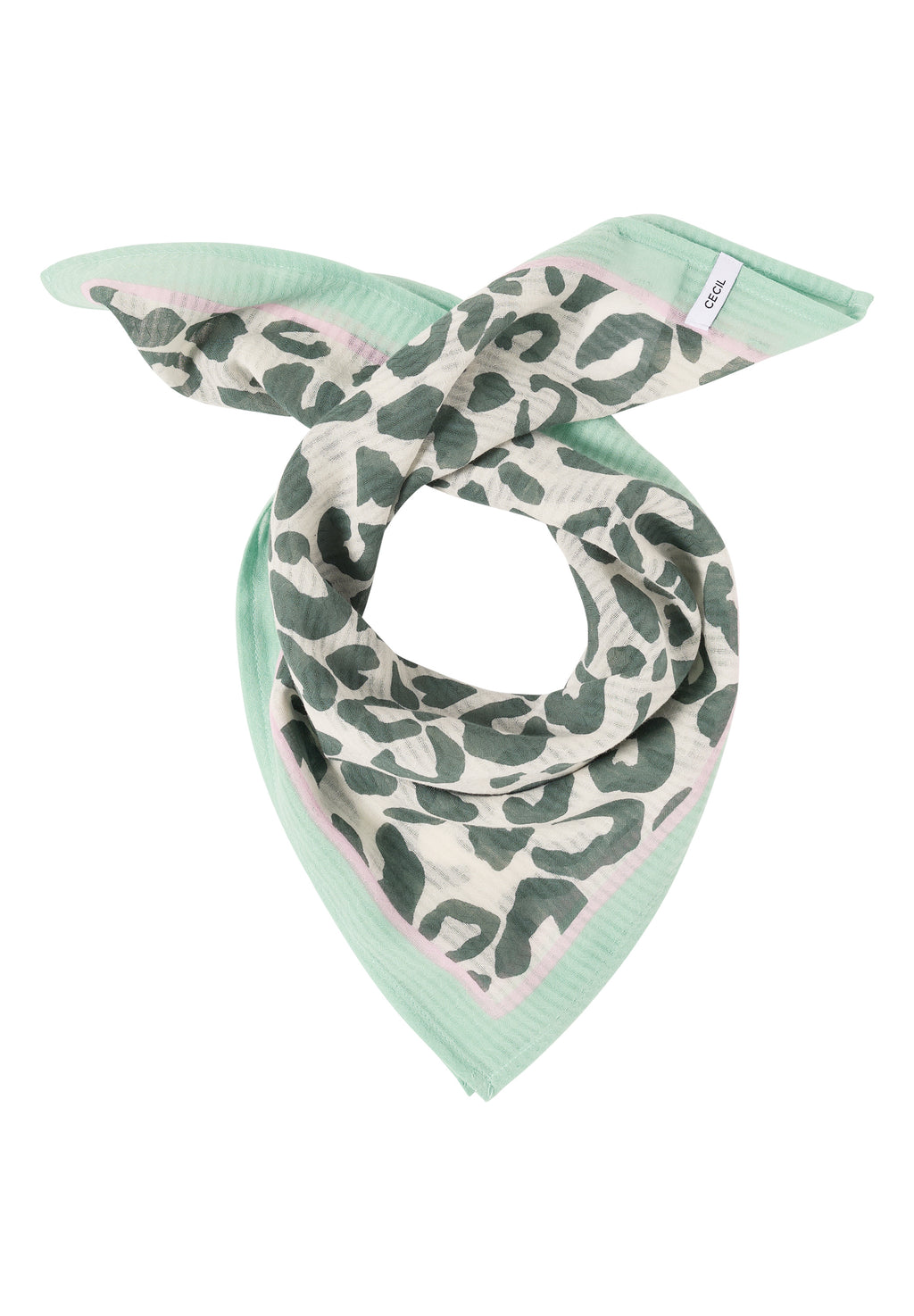 Bandana mit Struktur und Leo-Print