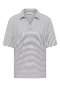 Kurzarm Poloshirt mit Streifen