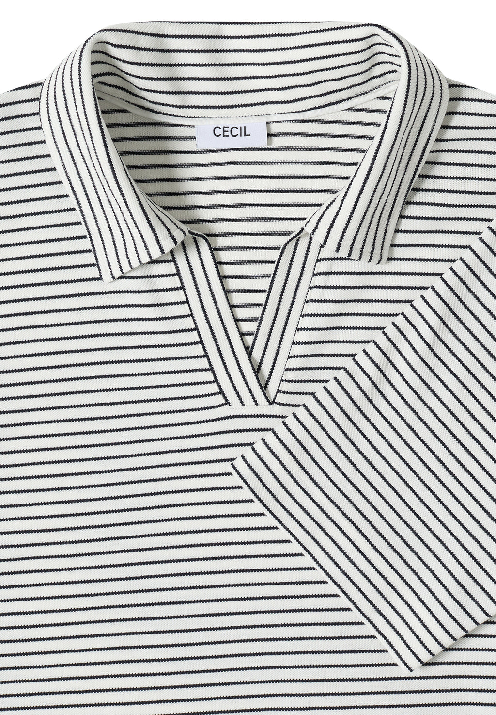 Kurzarm Poloshirt mit Streifen