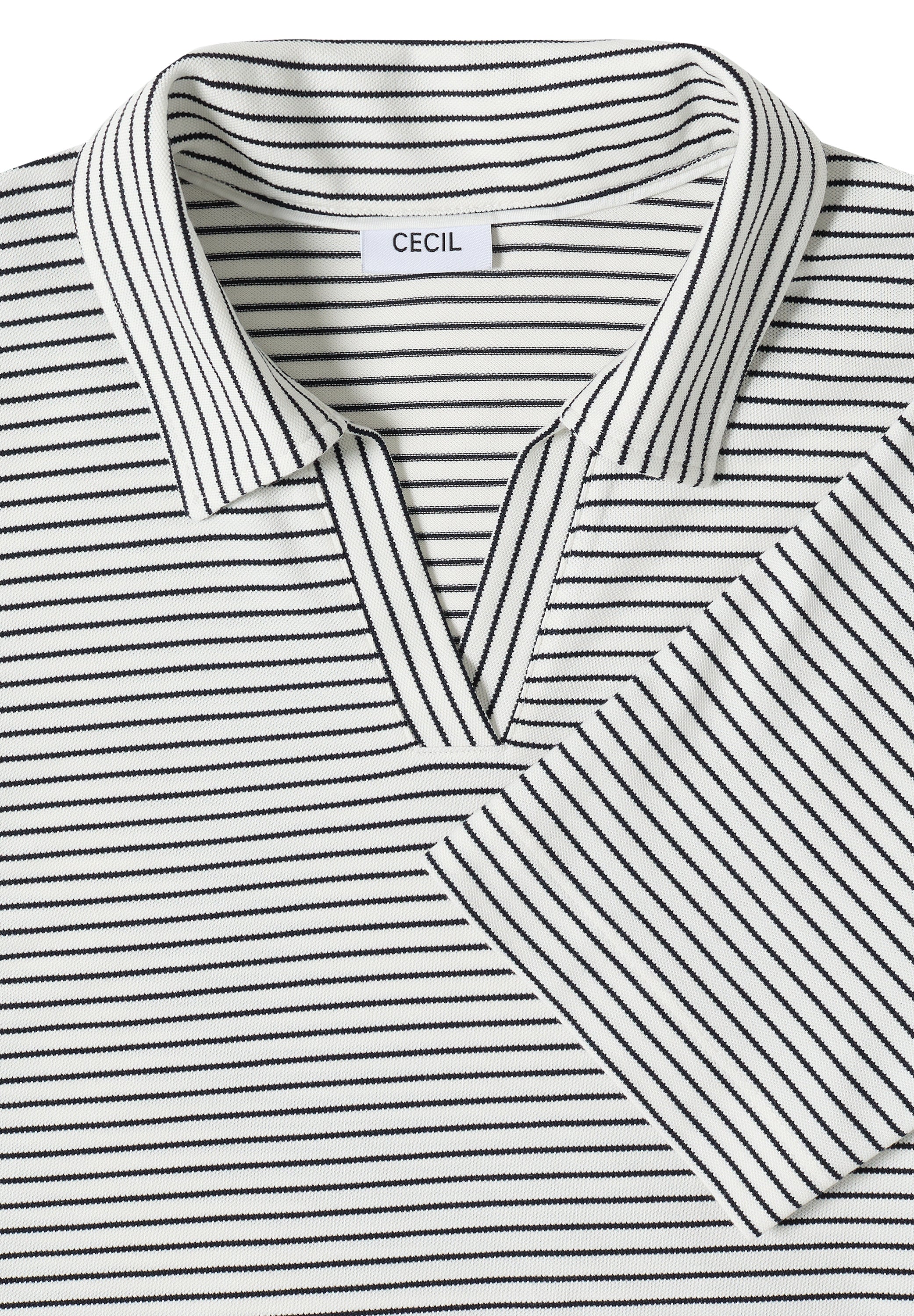 Kurzarm Poloshirt mit Streifen