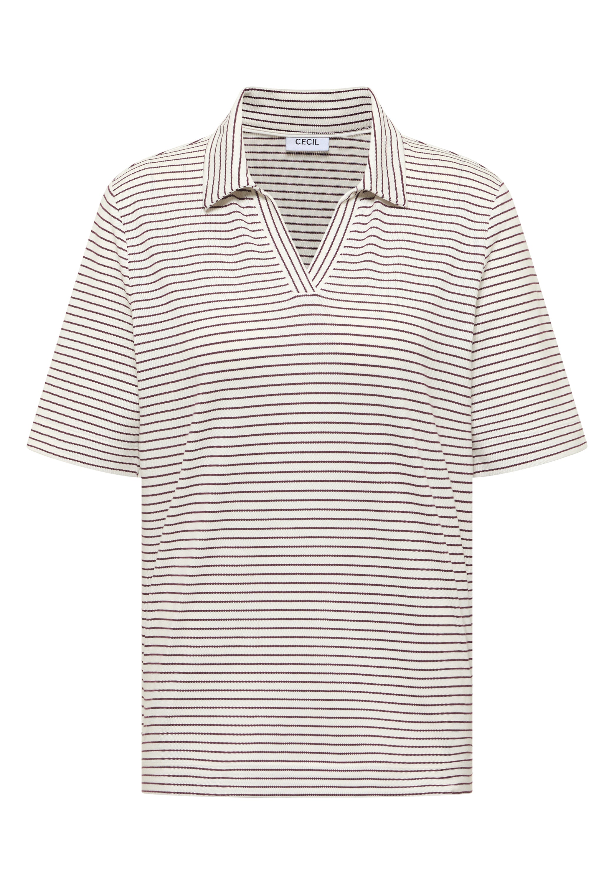 Kurzarm Poloshirt mit Streifen