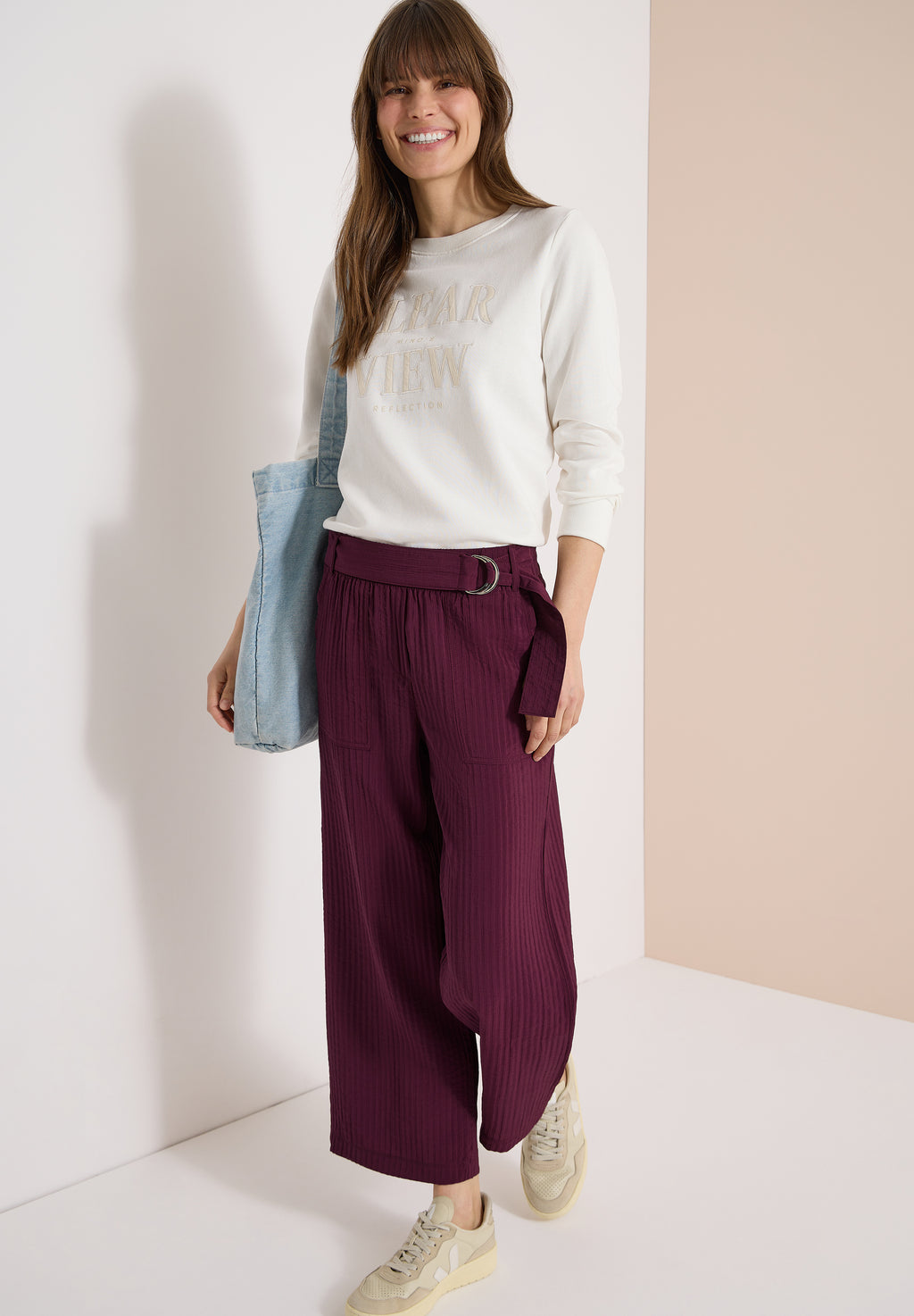 High Waist Wide Leg Hose im Loose Fit