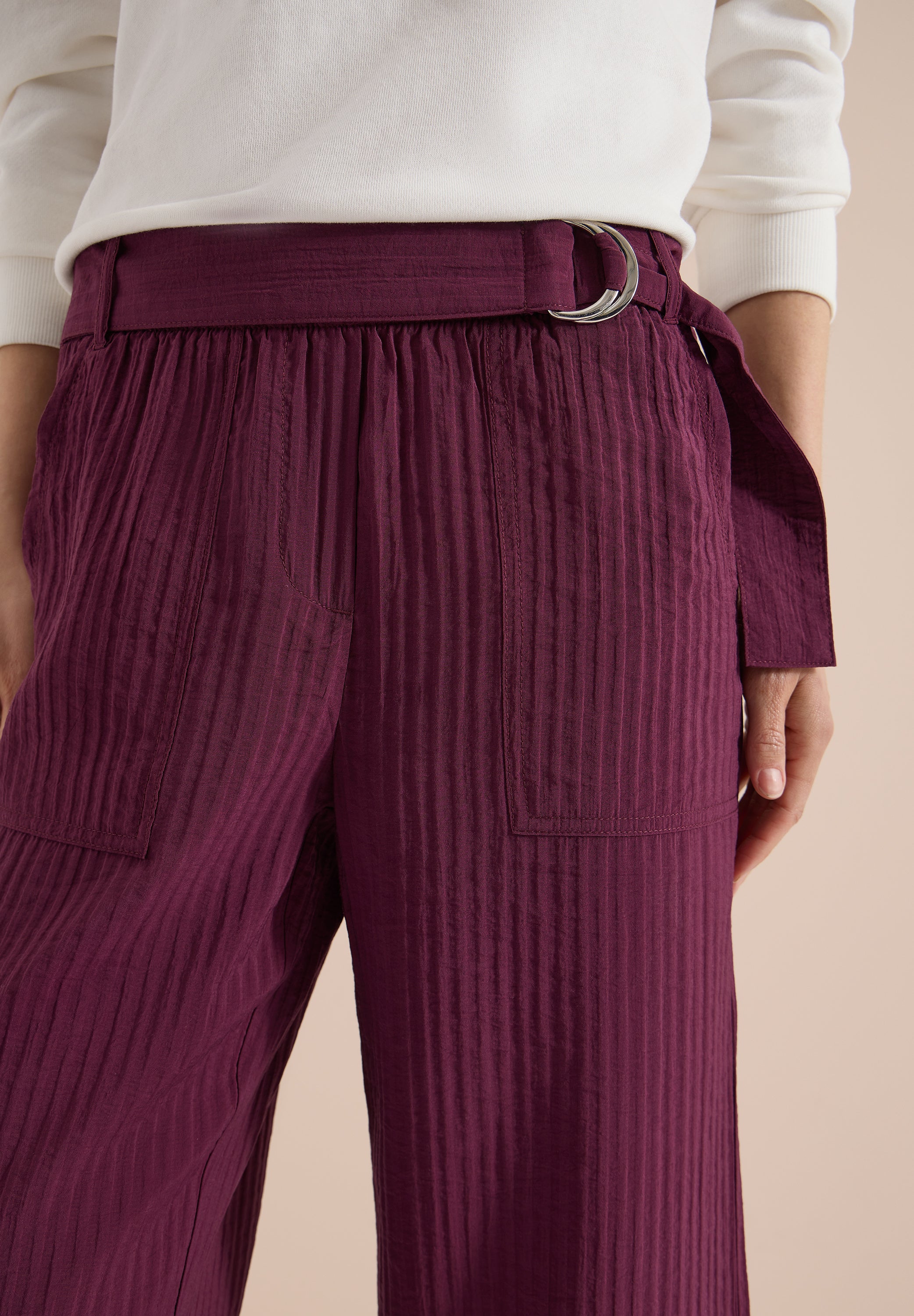High Waist Wide Leg Hose im Loose Fit