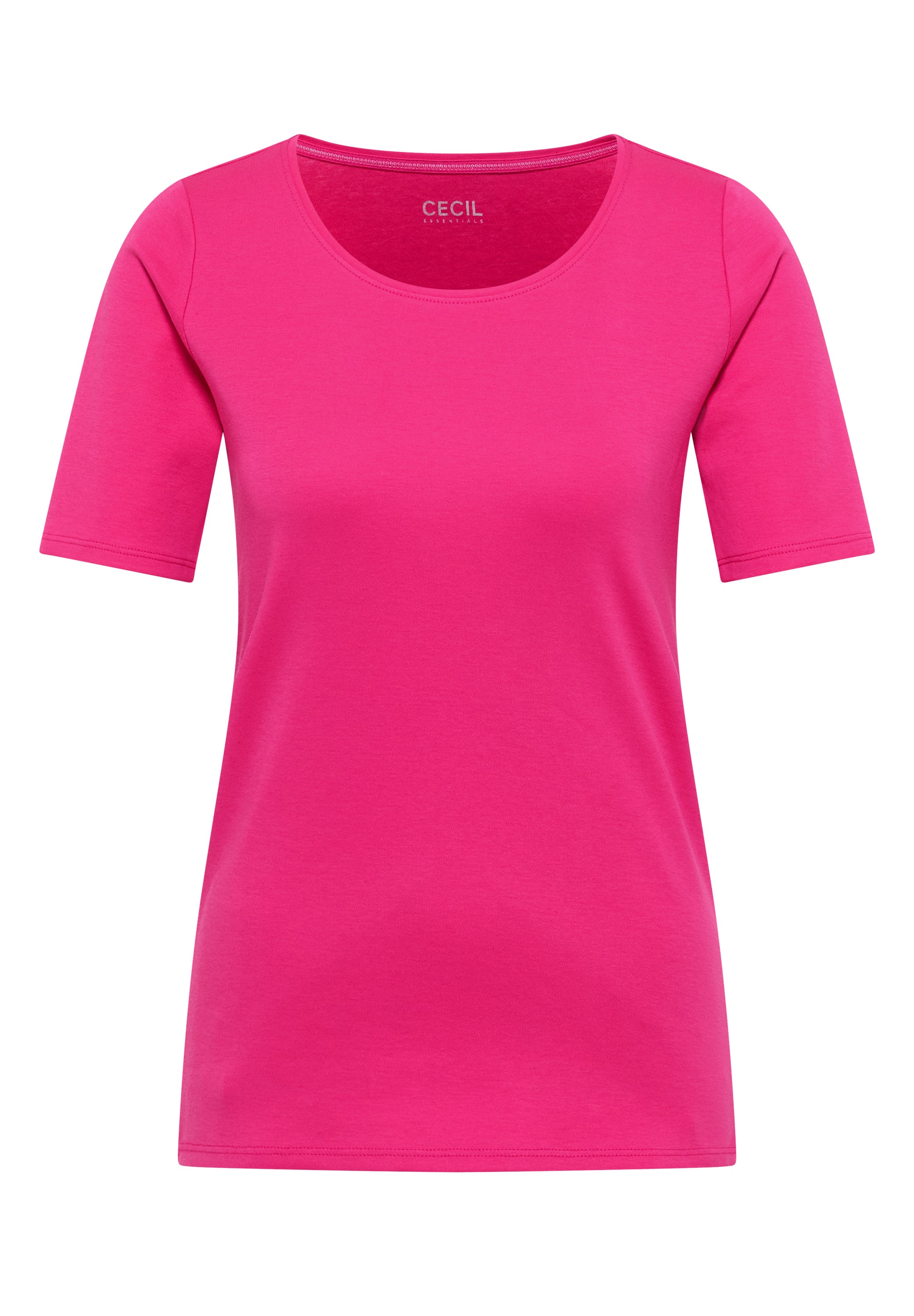Basic T-Shirt mit Rundhals in Unifarbe