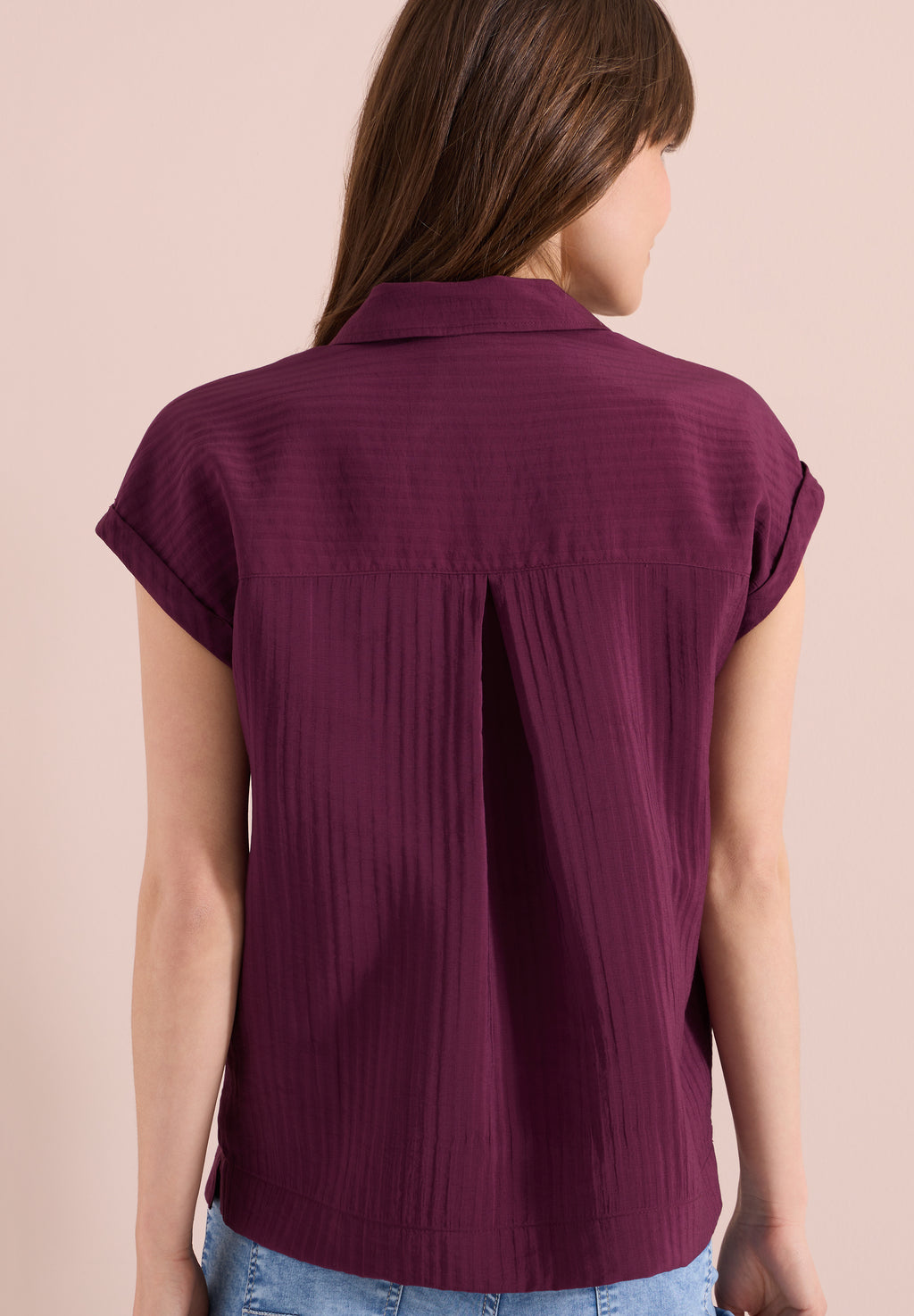 Dropped Shoulder Bluse mit Struktur