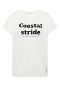 T-Shirt mit Boatneck und Wording Print