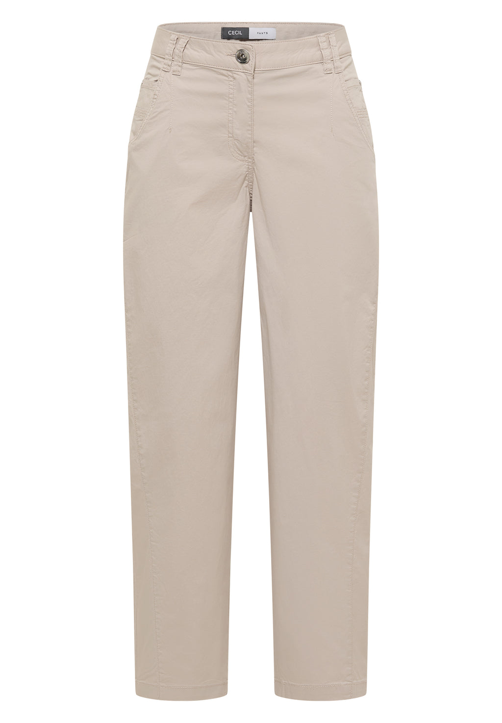 Mid Waist Barrel Leg Hose im Casual Fit