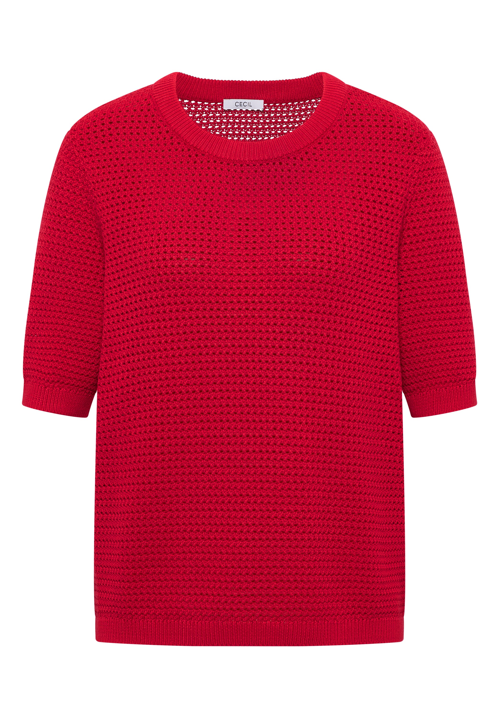 Kurzarm Pullover mit Struktur