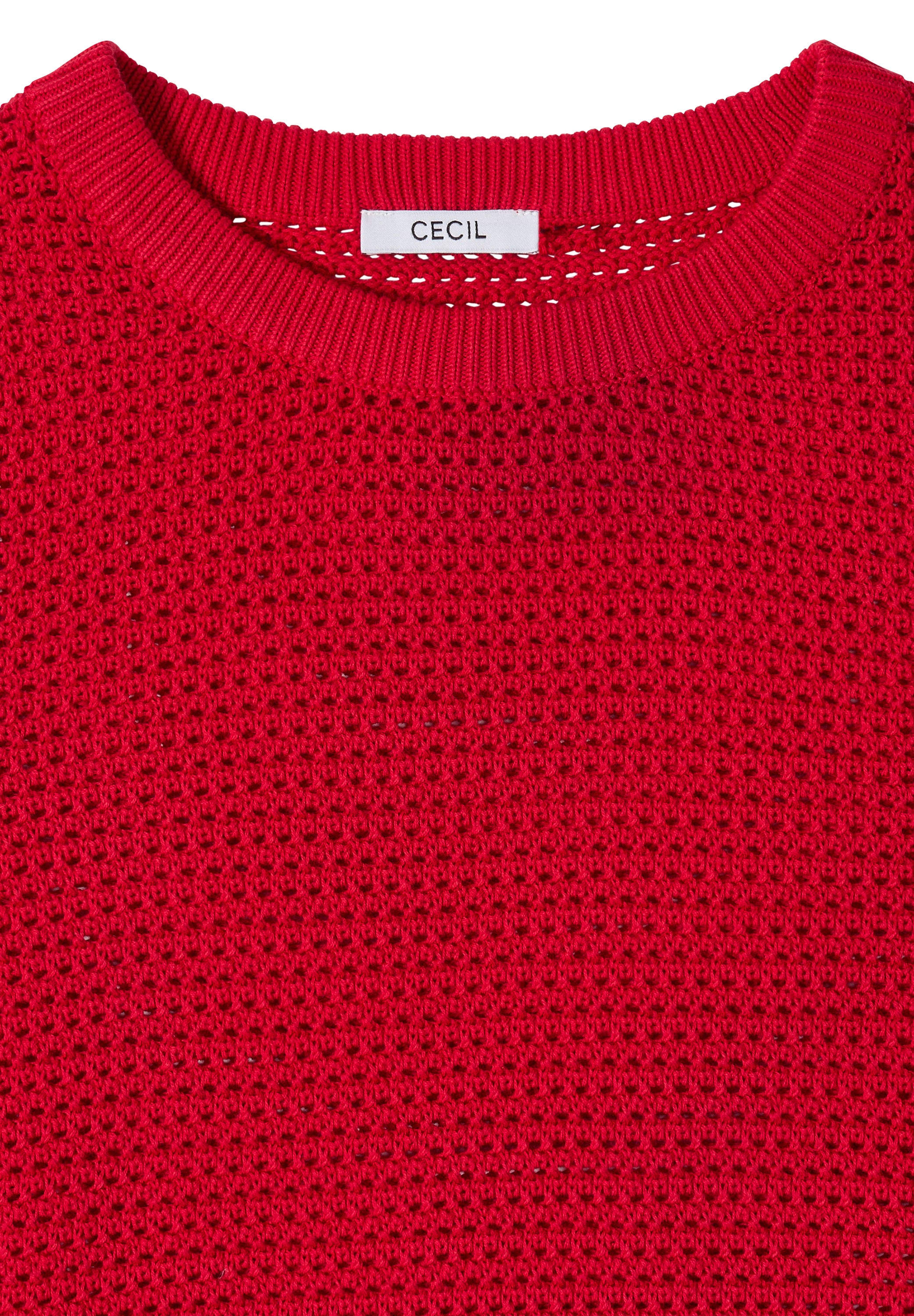 Kurzarm Pullover mit Struktur