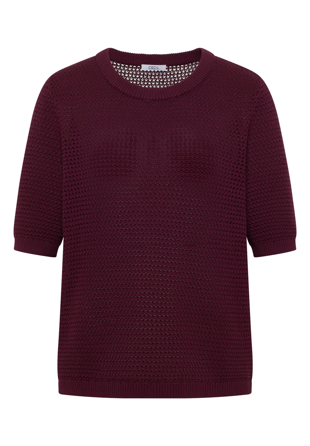 Kurzarm Pullover mit Struktur