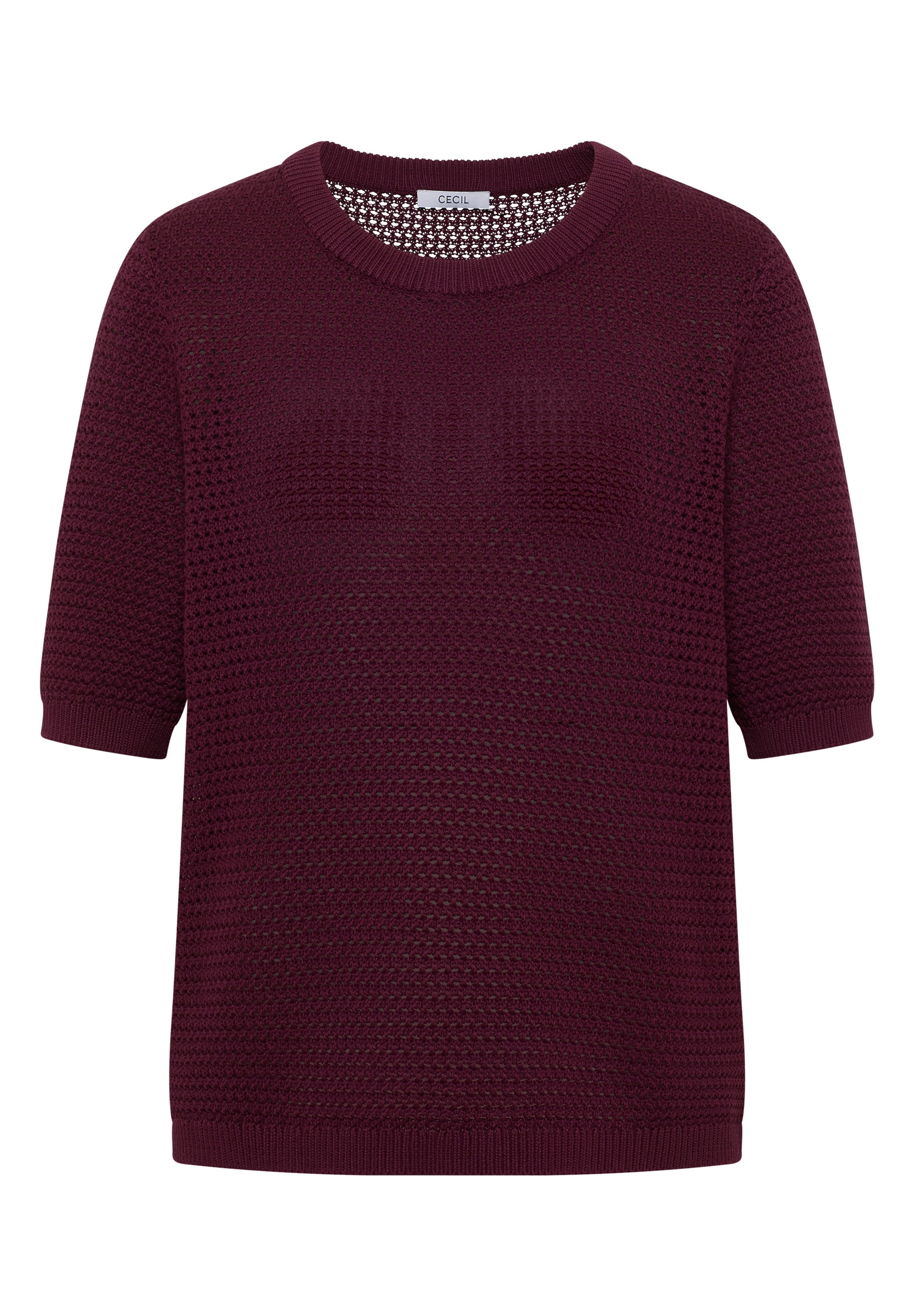 Kurzarm Pullover mit Struktur